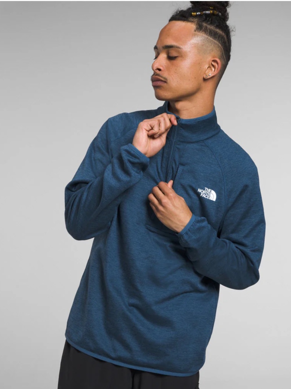 The North Face Men's Canyonlands 1/2 Zip Jacket - Shady Blue Heather Large